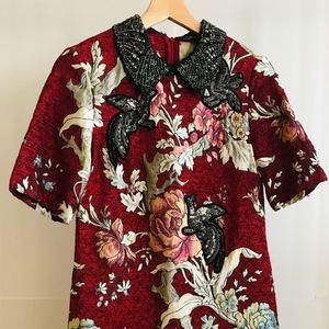 ZARA - Beautiful floral Dress with rhinestones